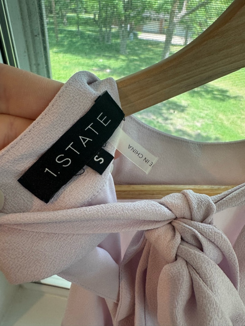 1. State Lilac Ruffle Cold-Shoulder Blouse - Picture 3 of 5